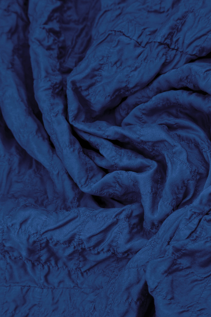 Balloon Royal Blue Pleated Silk Bamboo Dress 5