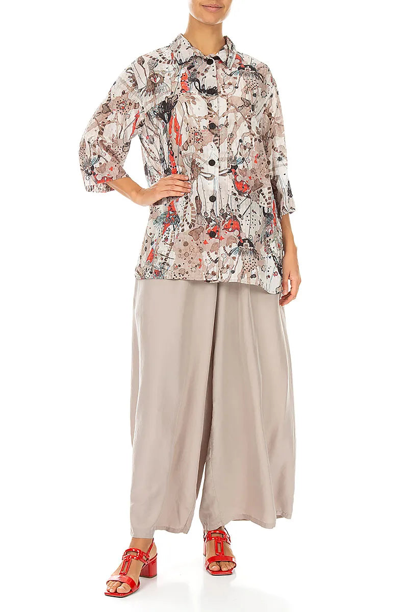 Savannah Seidenhemd mit Struktur