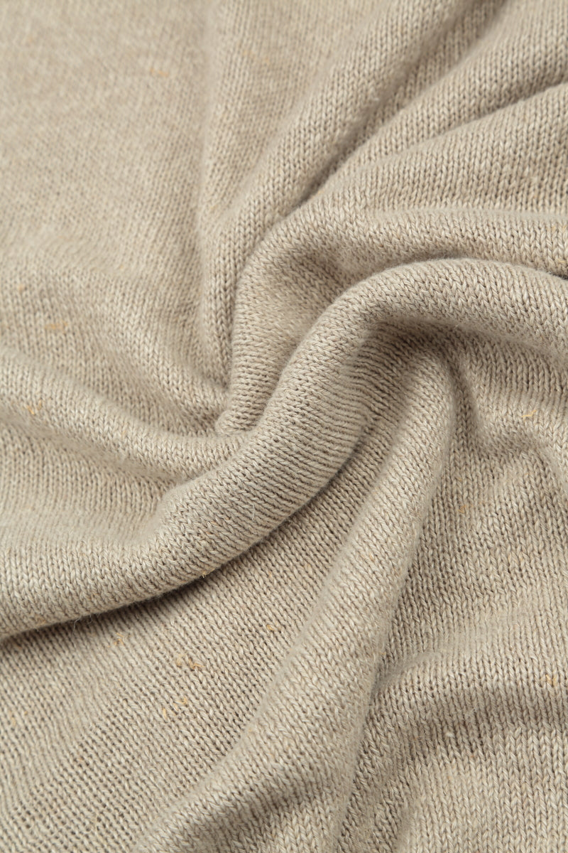 Gilet en lin naturel avec détails de coutures