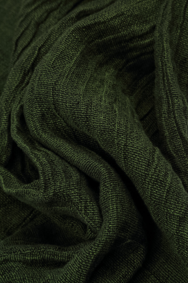 Shamrock Green Mélange Linen Smock Dress 5
