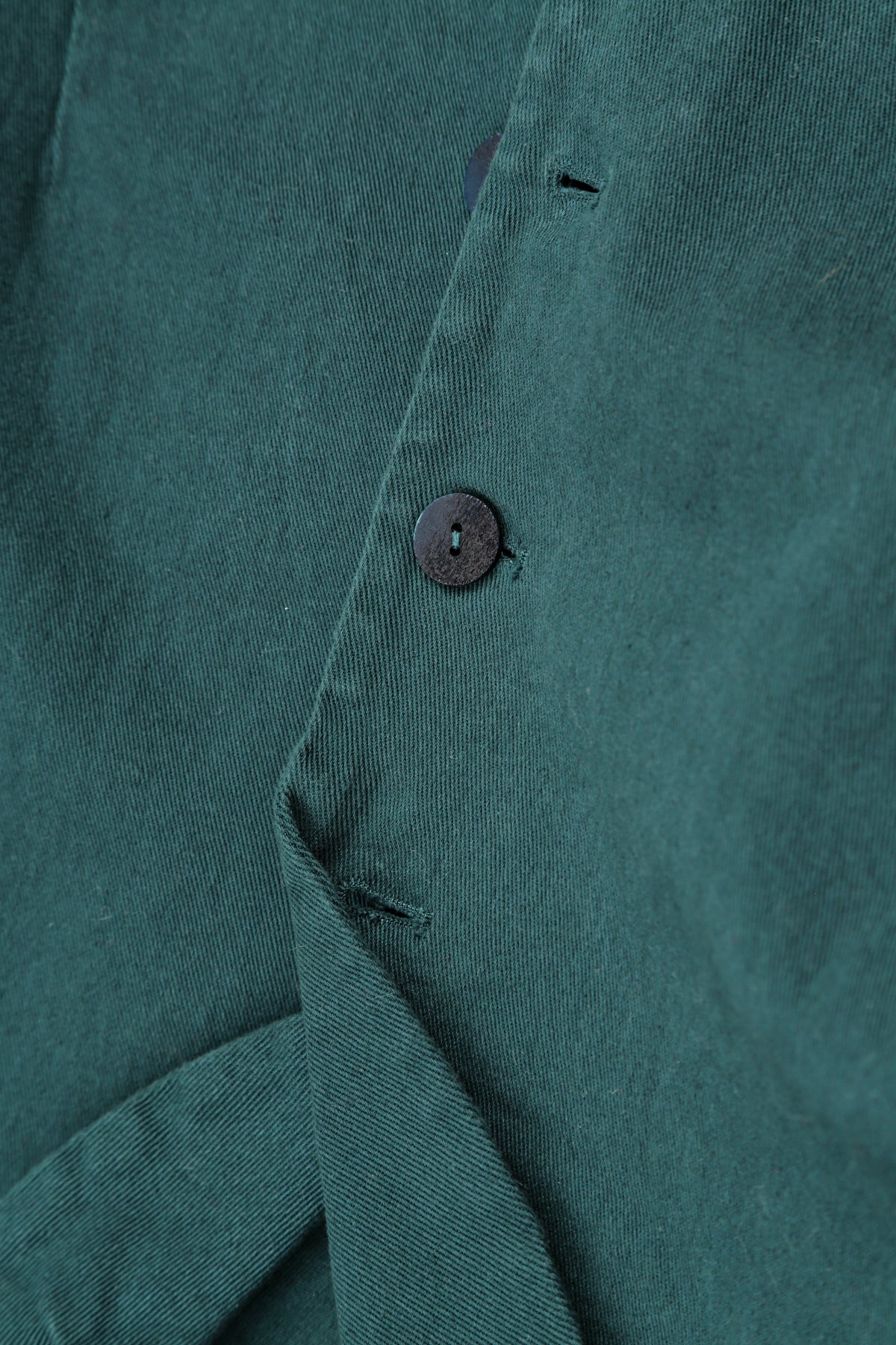 Veste ajustée en coton denim turquoise profond