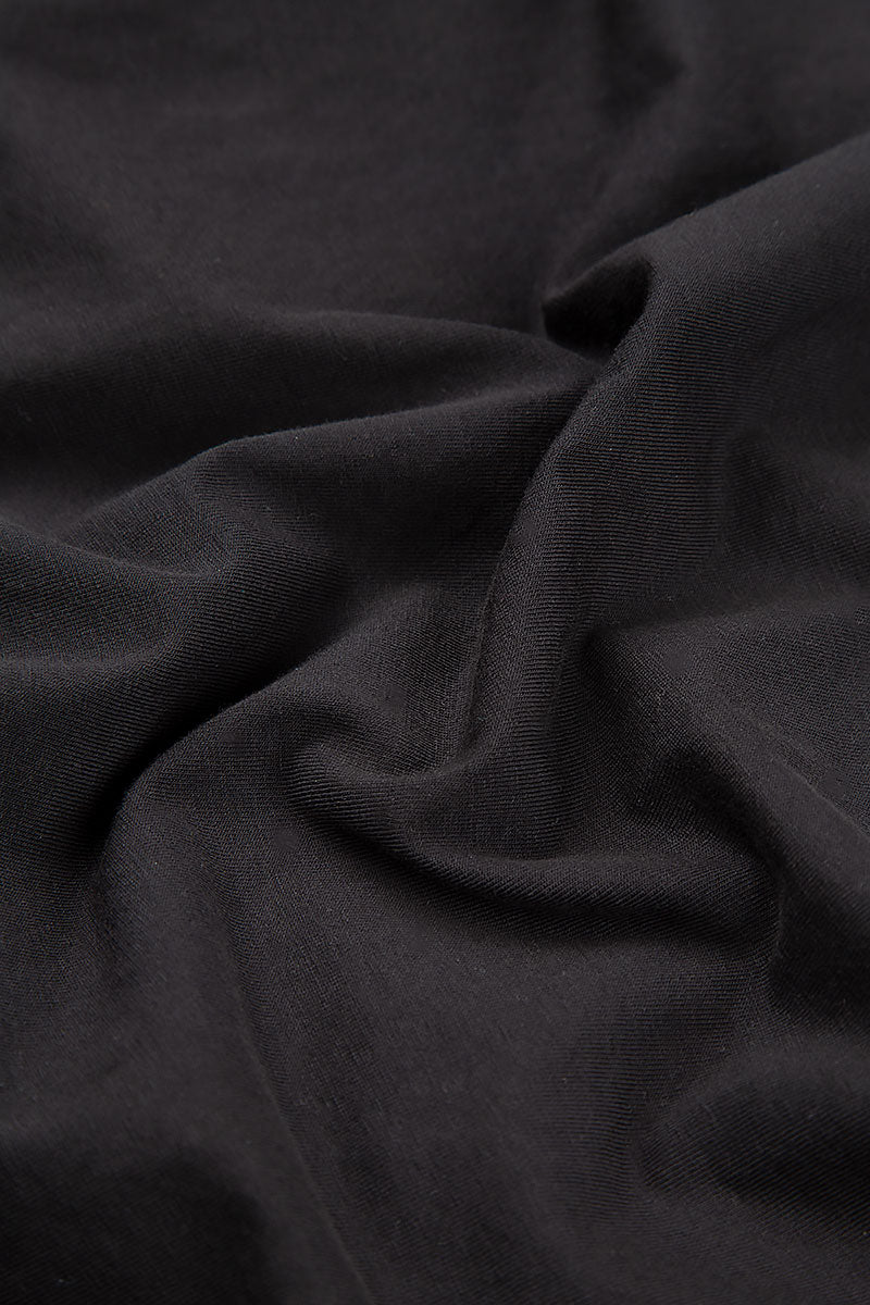 Short Black Cotton Tunic Dress 5