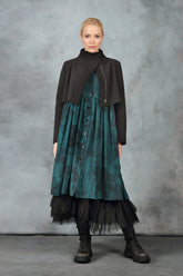 Short Dark Chocolate Plush Wool Cotton Jacket 6