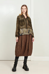 Short Forest Mist Silk Chiffon Jacket 6