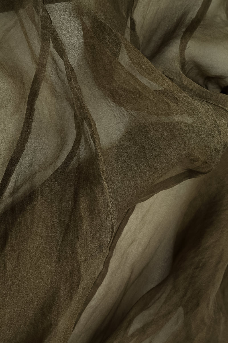 Short Forest Mist Silk Chiffon Jacket 5