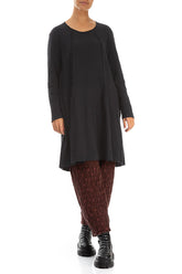 Short Grey Wavy Cotton Tunic Dress 4