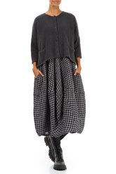 Short Loose Dark Grey Wool Cardigan 4