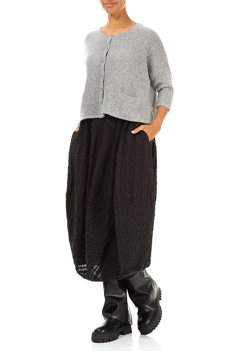 Short Loose Light Grey Wool Cardigan 4