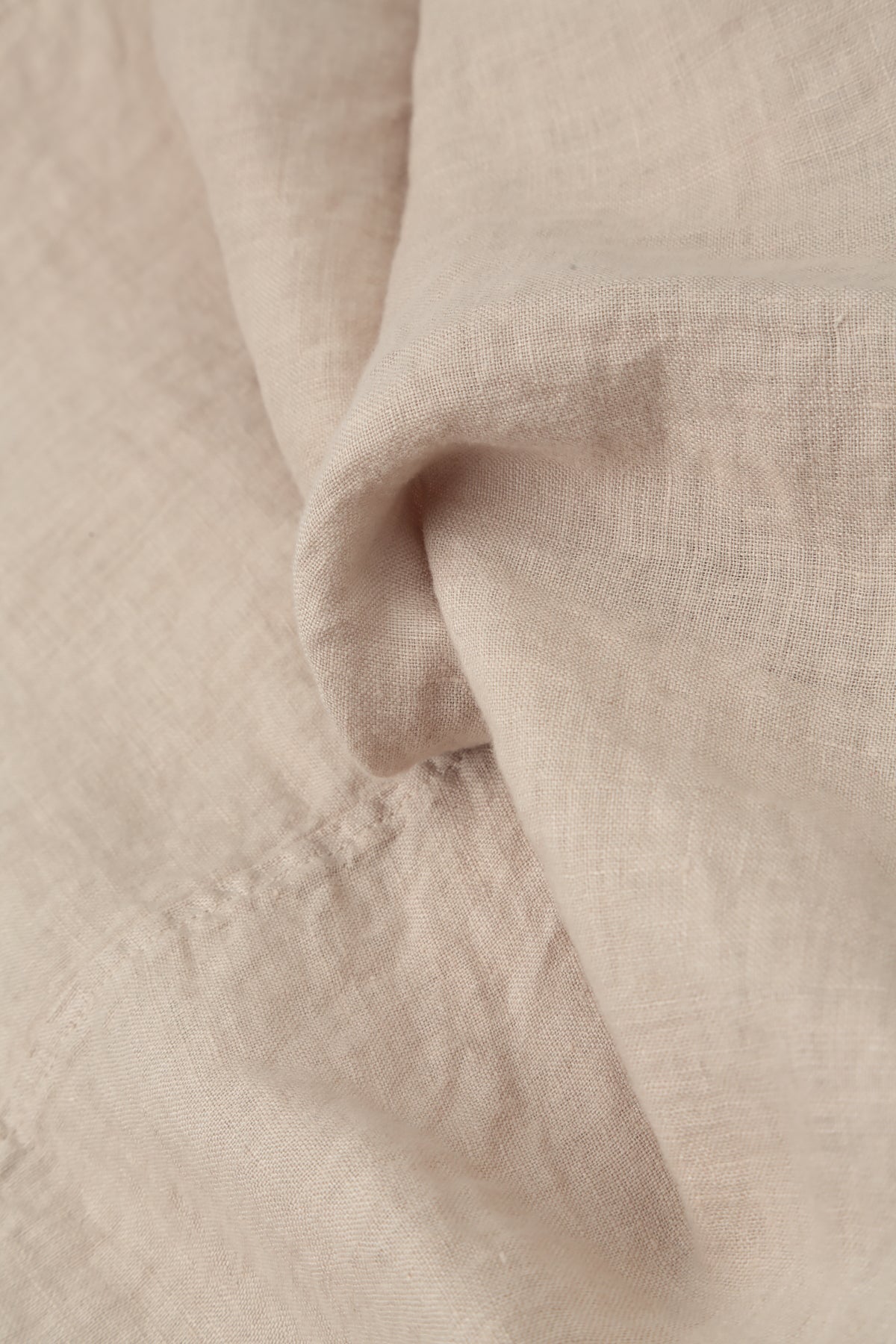 Short Sleeves Flared Beige Linen Top 5