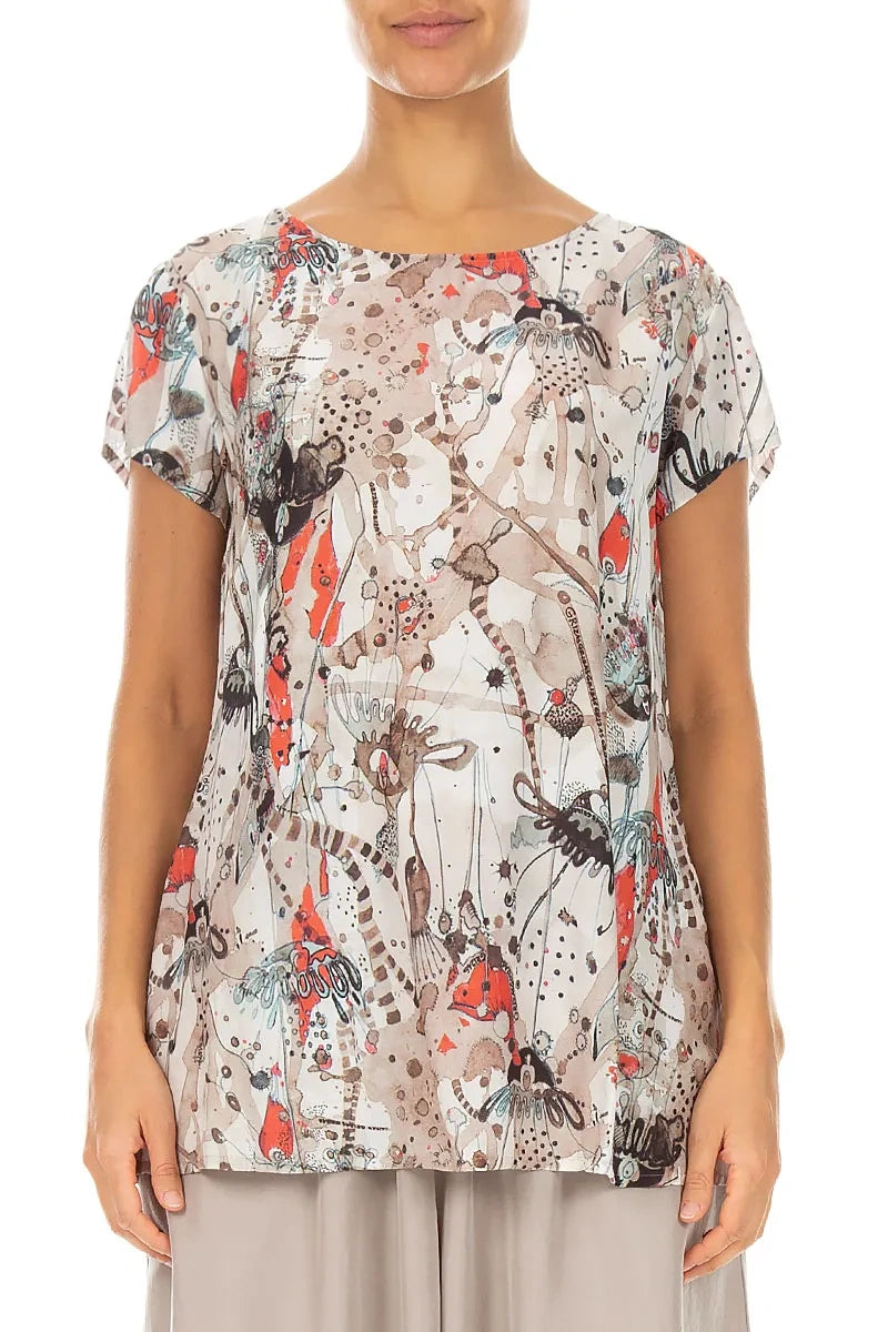 Short Sleeves Savannah Silk Bamboo Top