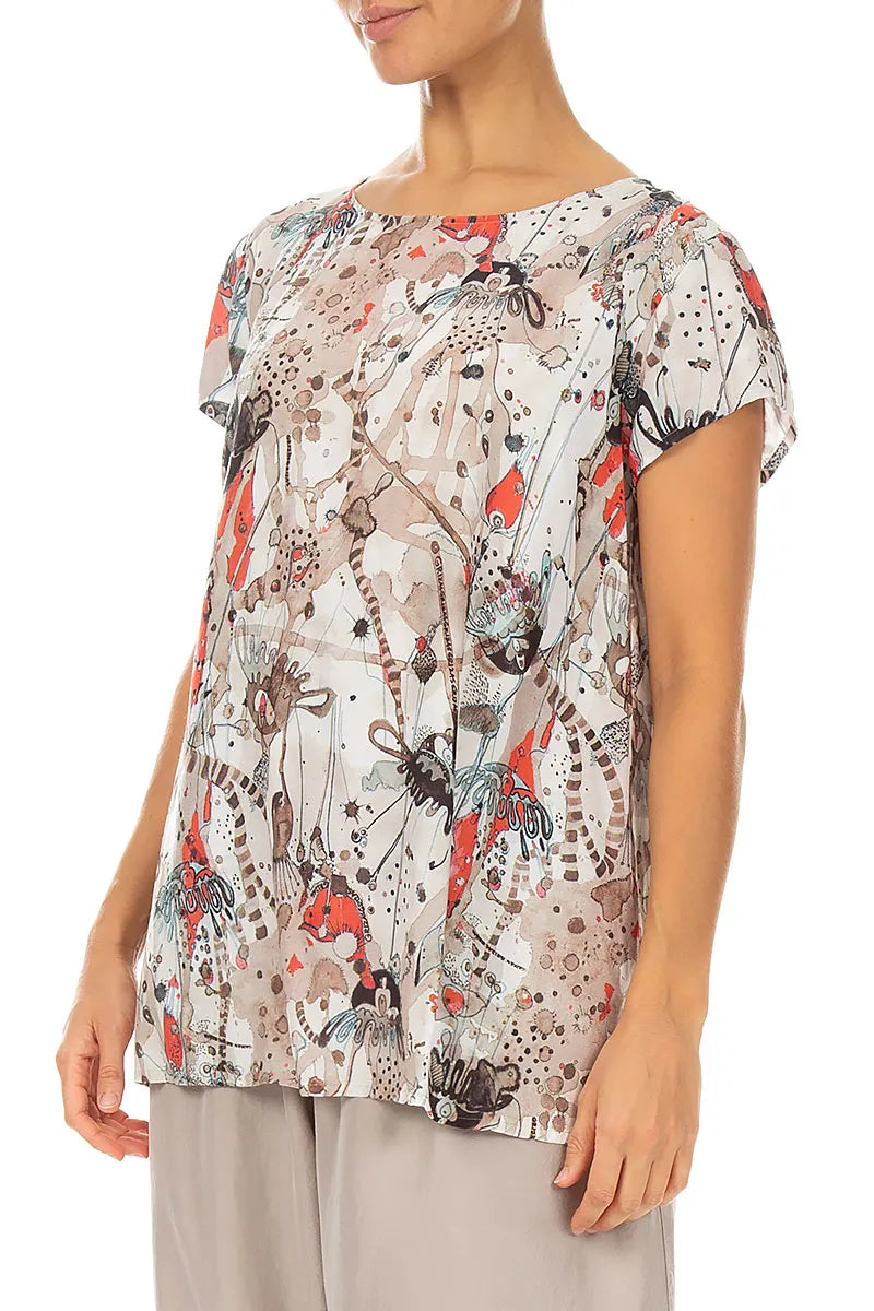 Short Sleeves Savannah Silk Bamboo Top