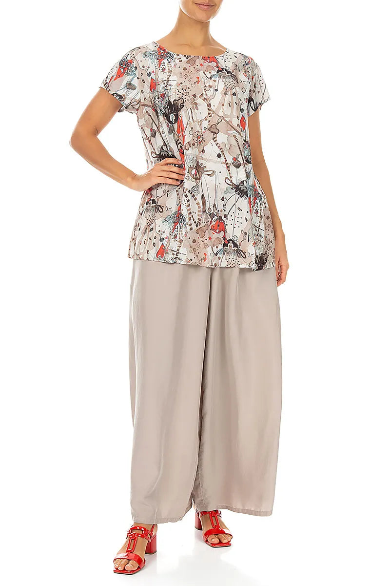 Short Sleeves Savannah Silk Bamboo Top