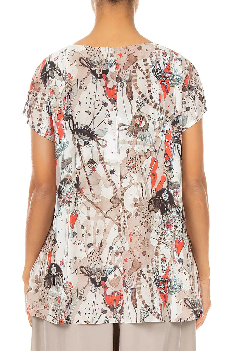 Short Sleeves Savannah Silk Bamboo Top