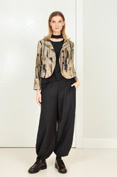 Short Terra Ornamented Silk Cotton Jacket 5