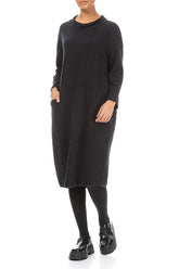 Side Zip Wavy Cotton Midi Dress 3