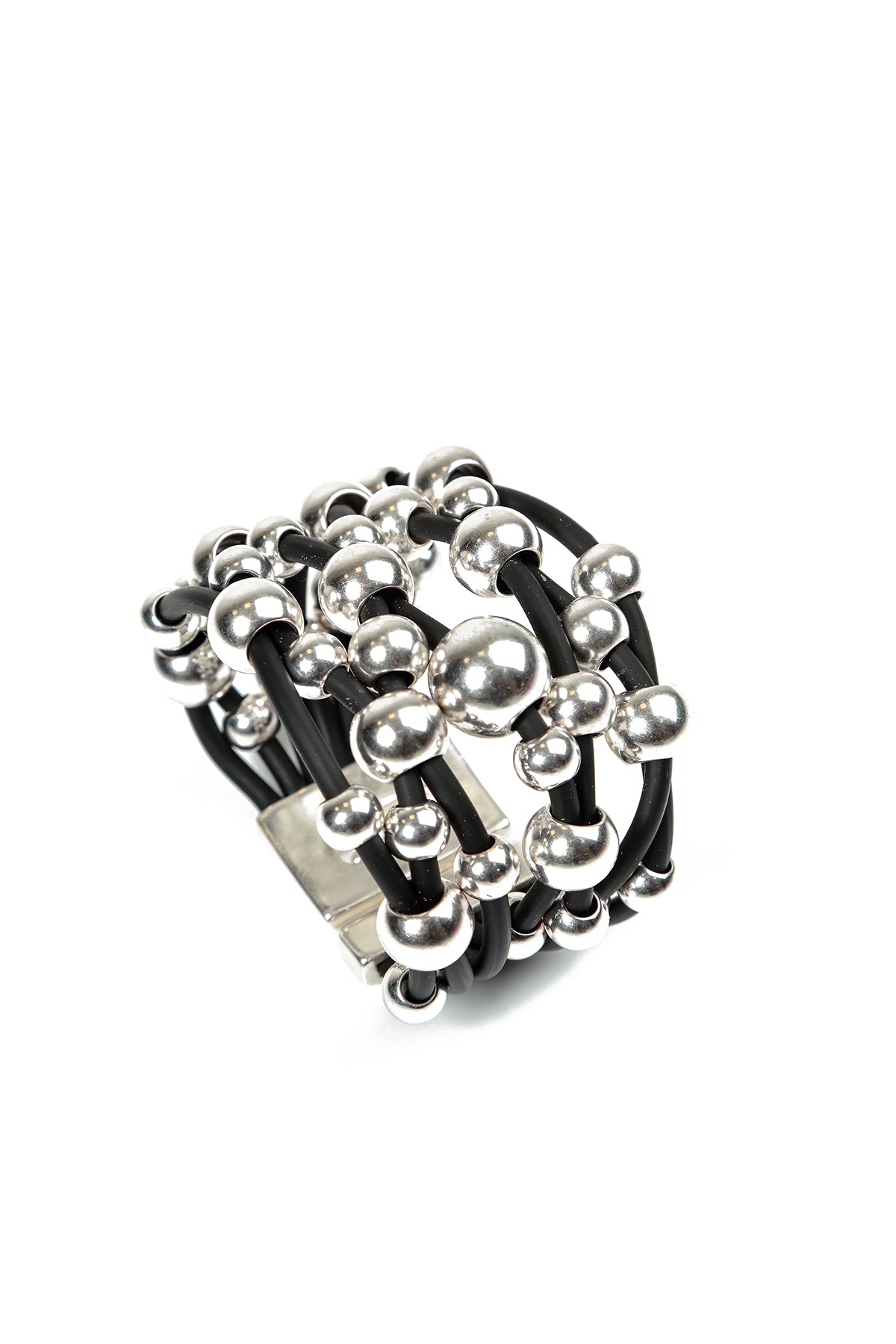 Silver Orbits Rubber Bracelet 3