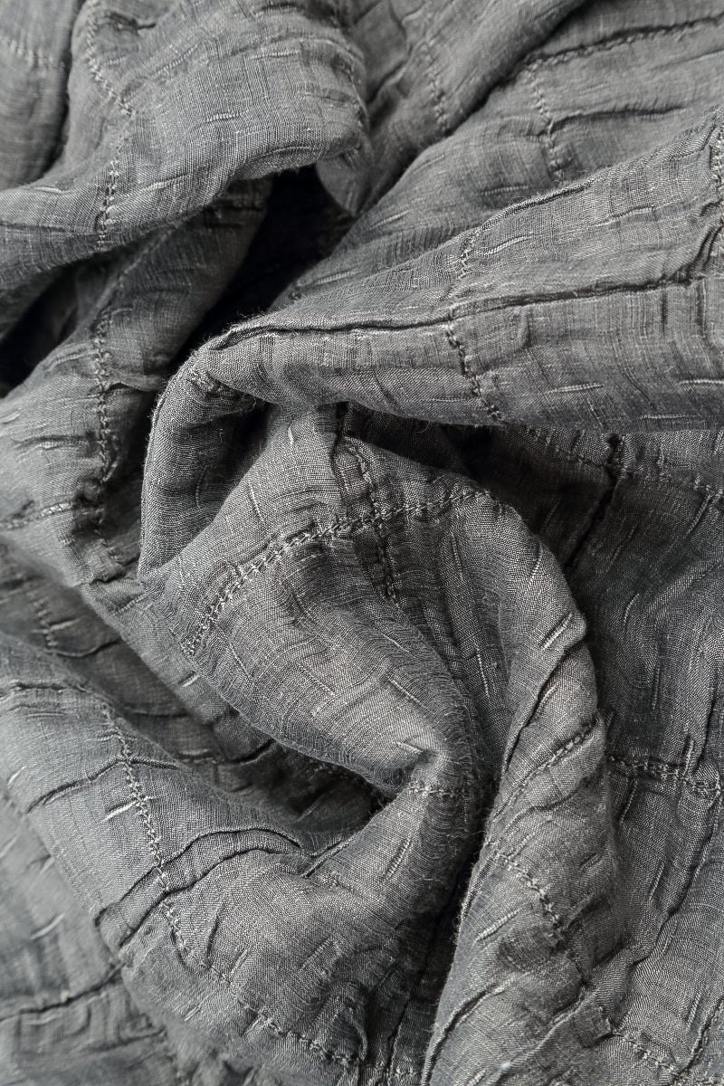 Silver Pleated Silk Linen Jacket 5