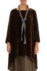 Silver Sage Dotty Silk Bead Necklace 1