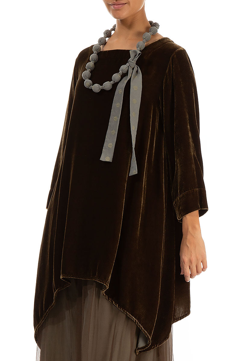 Silver Sage Dotty Silk Bead Necklace 3