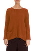 Single Pocket Burnt Orange Wool Sweater 1