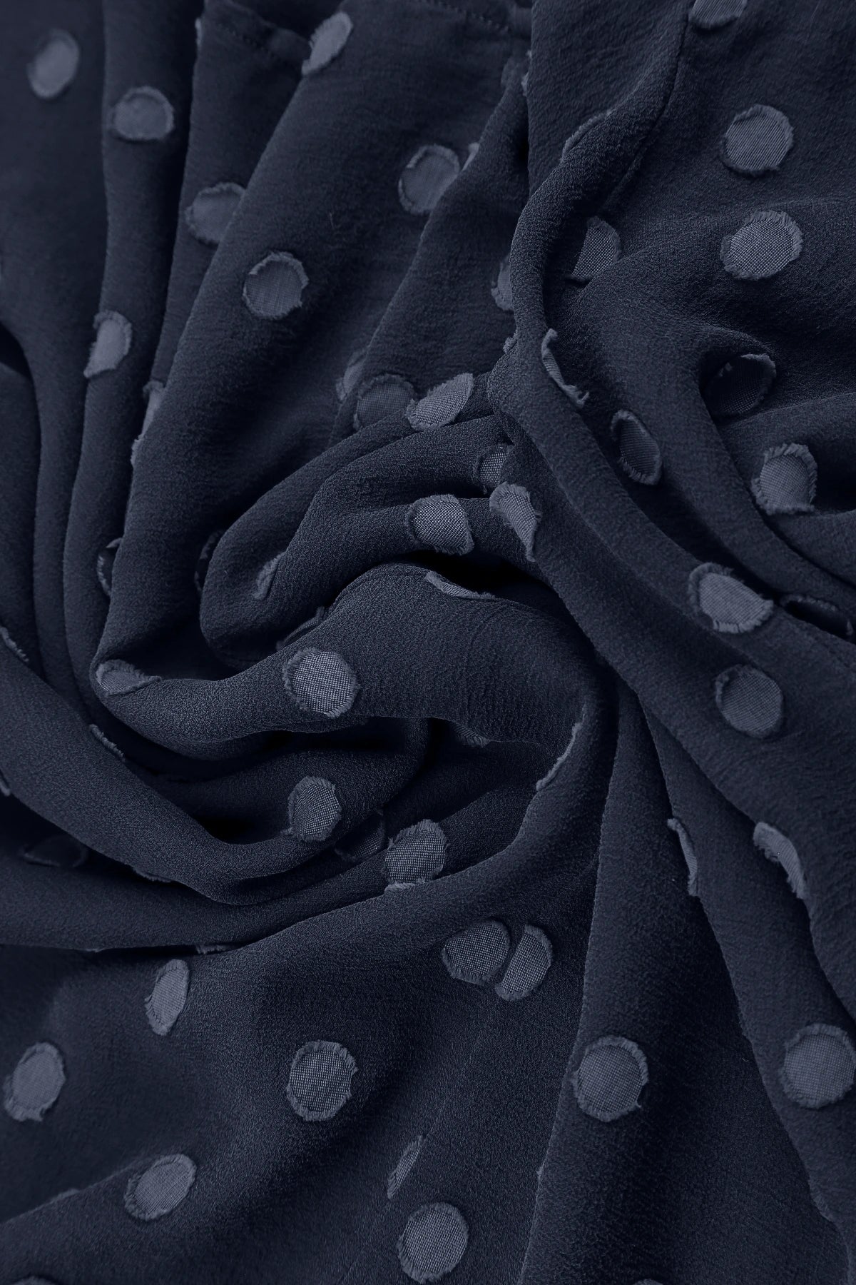 Slate Blue Dotty Silk Maxi Dress 5