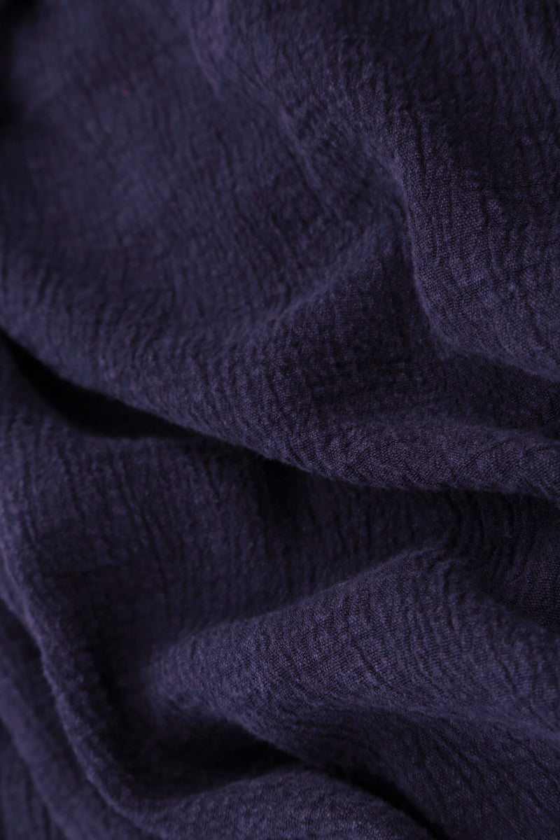 Sleeveless Balloon Blue Violet Linen Viscose Dress 6