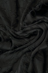 Sleeveless Black Devoré Feather Silk Top 5