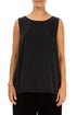 Sleeveless Black Silk Top 1