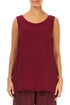 Sleeveless Claret Viscose Top 1