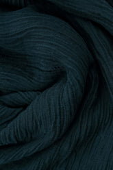 Sleeveless Crinkled Navy Silk Tunic 5