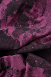 Sleeveless Draped Magenta Alabaster Silk Cotton Dress 5