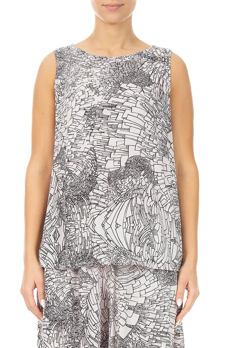 Haut sans manches en viscose Ripple
