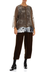 Sleeveless V-Neck Alabaster Silk Cotton Blouse 5