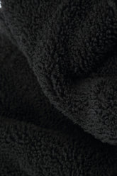 Snap Front Black Teddy Cotton Jacket 5