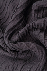 Soft Cowl Neck Crinkled Vintage Violet Silk Blouse 5