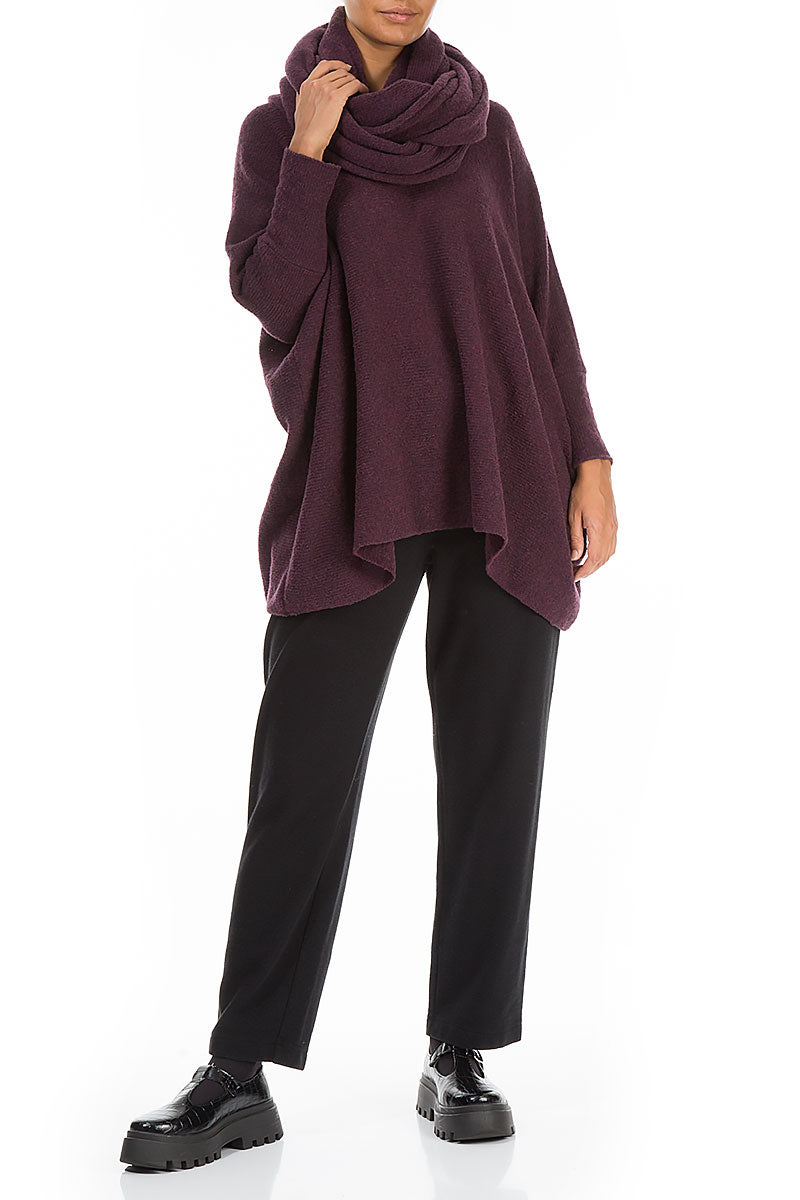 Wide Boxy Mulberry Wool Sweater 5