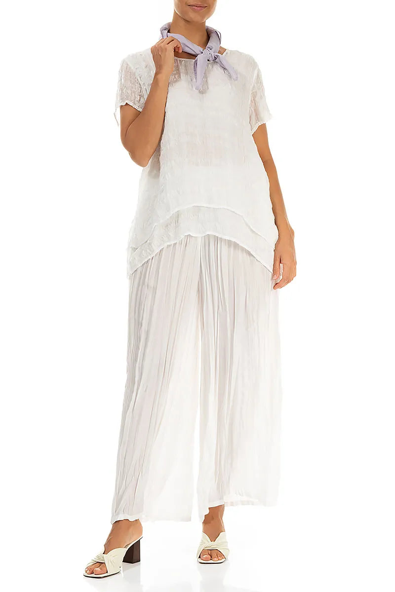 Quadratischer lila Seiden-Baumwoll-Schal