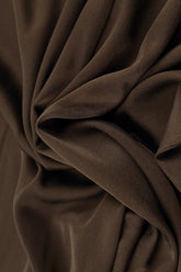 Straight Forest Brown Silk Trousers 5