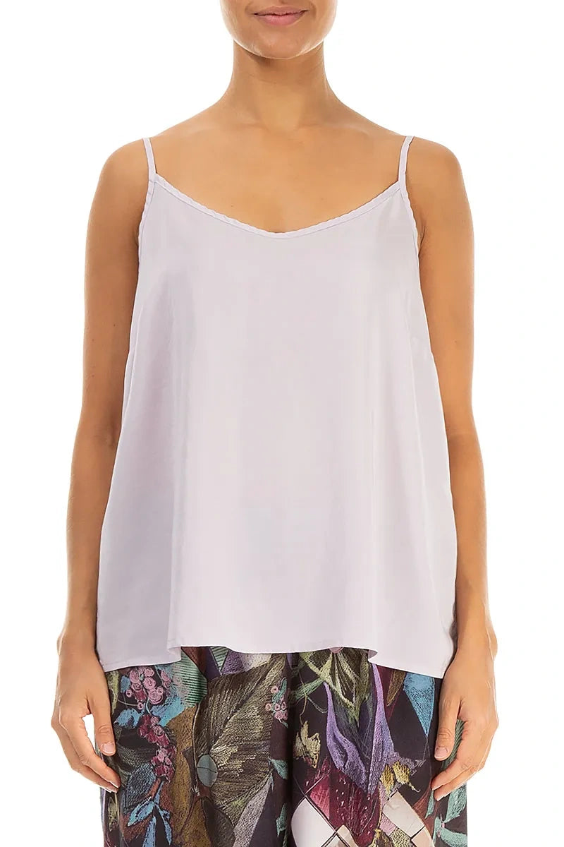 Trägerloses lilafarbenes Seidentop