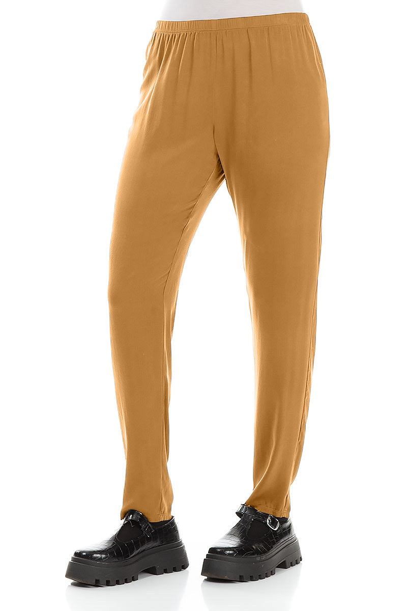 Aged Copper Silk Leggings 3