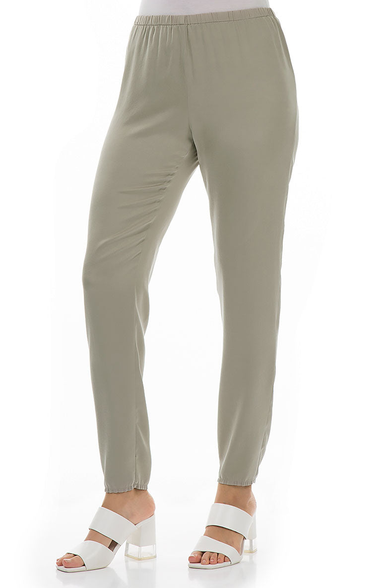 Stylish Olive Silk Leggings 3