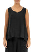 Sweetheart Neck Black Linen Top 1