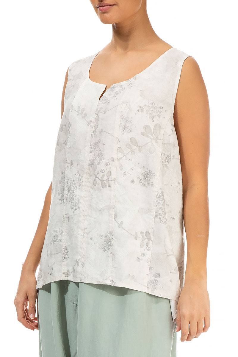 Sweetheart Neck Blossom Linen Top 3
