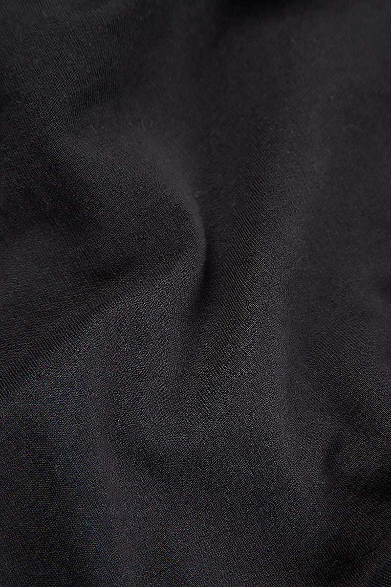 Long Flared Black Cotton Dress 5