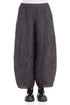 Taper Crinkled Graphite Blue Silk Linen Trousers 1