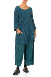 Taper Emerald Silk Cotton Trousers 4