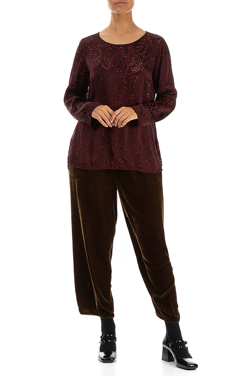 Taper Golden Sage Silk Velvet Trousers 4