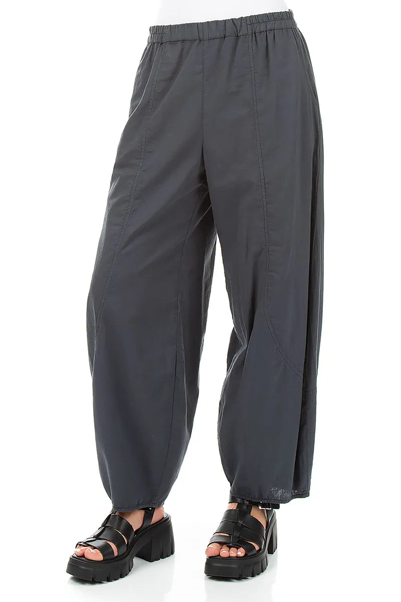 Pantalon fuselé en coton graphite