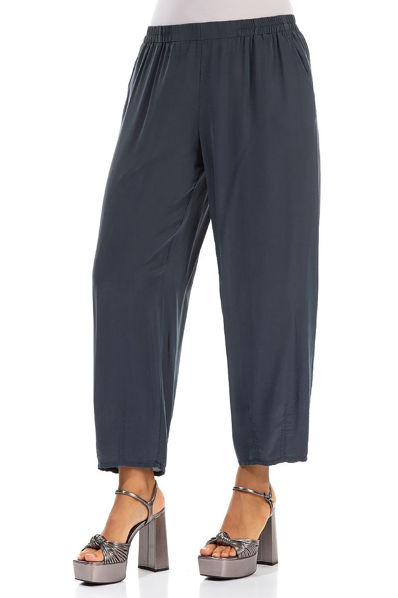 Taper Graphite Silk Bamboo Trousers 3