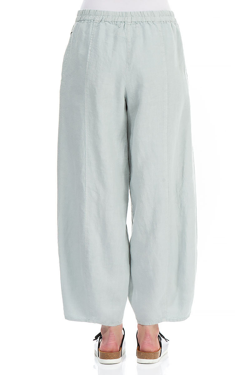 Taper Light Grey Linen Trousers 2